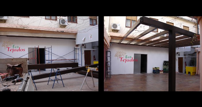 Pérgola en el Restaurante Remigio de Tudela